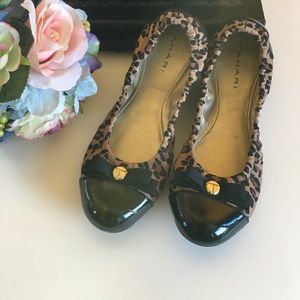 Tahari Animal Print Gibson Ballet Flats 5 1/2M